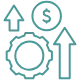 Supply chain and inventory management in ERP icon